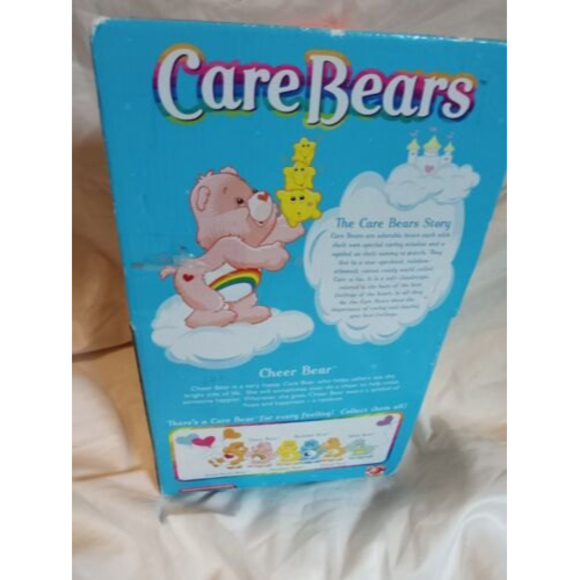 NWT 2002 Play Along Care Bears CHEER BEAR Plush w/VHS TAPE & Funshine Keychain - Picture 3 of 5